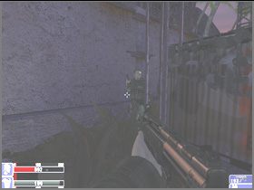 W małym domku widocznym na prawym obrazku jest strażnik (lewy obrazek) - [20] The way to the lab cz.2 | Hellforces - Hellforces - poradnik do gry