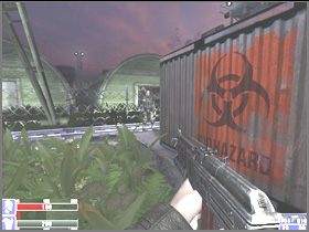 Obejdź kontenery ze strony bliższej miejsca, w którym zaczynałeś - [22] Patio cz.1 | Hellforces - Hellforces - poradnik do gry