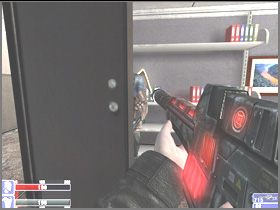 Wyjmij karabin laserowy i z daleka zabij jeszcze jednego demona (lewy obrazek) - [29] Baphomets chambers cz.2 | Hellforces - Hellforces - poradnik do gry