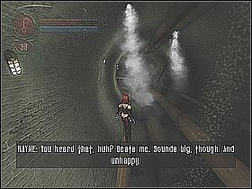 W jednym miejscu będziesz mógł rozłożyć ostrza, tak aby załatwić okolicznych strzelców (screen 1) - [11] The Sewers - Access Tunnels cz.4 | BloodRayne 2 - BloodRayne 2 - poradnik do gry