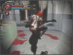 Po odzyskaniu kontroli nad tytułową dhampirzycą zacznij biec prosto (screen 1) - [14] Wetworks - Electrification Silos cz.3 | BloodRayne 2 - BloodRayne 2 - poradnik do gry