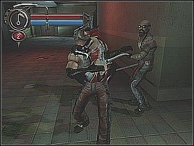 Skieruj się do pojedynczego gostka, który stoi przy konsoli (screen 1) - [19] Wetworks - Loading Bay cz.1 | BloodRayne 2 - BloodRayne 2 - poradnik do gry