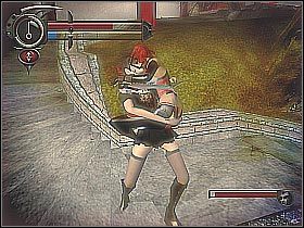 W nagrodę za pokonanie wampirzycy otrzymasz tryb Enthrall, dzięki któremu będziesz mógł chwilowo przeciągnąć jednego z przeciwników na swoją stronę (screen 1) - [24] Twisted Park - Ephemera | BloodRayne 2 - BloodRayne 2 - poradnik do gry