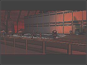 Aby stoczyć kulę najpierw zaatakuj ją ostrzami, tak by spadła na ziemię (screen 1) - [29] Kagans Tower - Skybridge | BloodRayne 2 - BloodRayne 2 - poradnik do gry