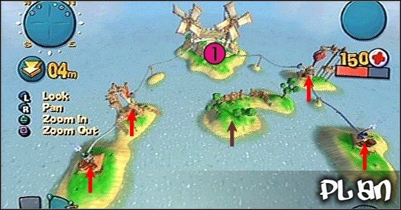 Etap, w którym Twoim zadaniem będzie zniszczenie czterech obiektów oraz zabicie maga - Misja VII - The Windy Wizard | Misje w Worms 4 Totalna Rozwałka - Worms 4: Totalna Rozwałka - poradnik do gry