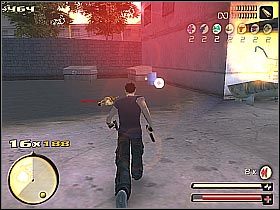 Po oczyszczeniu dolnej części planszy skieruj się w stronę schodów (screen 1), a następnie niewielkiej drabinki, dzięki której przedostaniesz się na dach pierwszego budynku - [10] El Macho Meeting | Total Overdose - Total Overdose: A Gunslingers Tale in Mexico - poradnik do gry