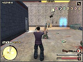 Skieruj się do niewielkich drzwi, które ukazywane są na mapie (screen 1) - [12] The Car Dealer cz.2 | Total Overdose - Total Overdose: A Gunslingers Tale in Mexico - poradnik do gry