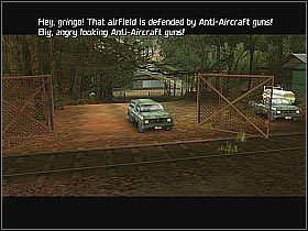 Skorzystaj z wyrzutni rakiet, aby pozbyć się auta terenowego, które zostało ukazane na filmiku (screen 1) - [16] Escape The Jungle cz.2 | Total Overdose - Total Overdose: A Gunslingers Tale in Mexico - poradnik do gry