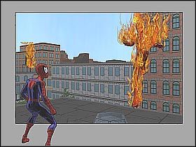 Zasady zabawy są dość oczywiste - [Opis przejścia] Misja 1 - Johnny Storm | Ultimate Spider-Man - Ultimate Spider-Man - poradnik do gry