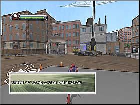 Załączy się wyjątkowo ciekawy filmik przerywnikowy (screen 1) - [Opis przejścia] Misja 3 - R.H.I.N.O. cz.3 | Ultimate Spider-Man - Ultimate Spider-Man - poradnik do gry