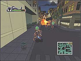 Po straceniu około połowy dostępnej energii dobrze byłoby pomyśleć o zregenerowaniu sił (screen 1) - [Opis przejścia] Misja 4 | Ultimate Spider-Man - Ultimate Spider-Man - poradnik do gry