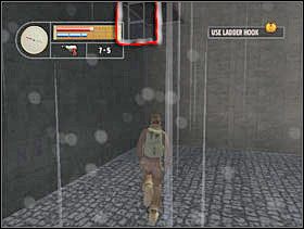 Podbiegamy i używamy haka na podniesionej drabinie. Wchodzimy na dach. - [Solucja] GERMAN TOWN cz.2 - II Wojna Światowa: Pilot Down - Na Tyłach Wroga - poradnik do gry