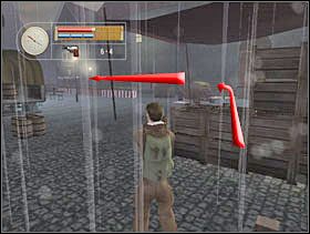 ... my natomiast wcześniej wykonamy misję dodatkową w drukarni. Najpierw biegniemy za osobówkę i w lewo. Następnie między domami a straganami do końca i w prawo. - [Solucja] GERMAN TOWN cz.3 - II Wojna Światowa: Pilot Down - Na Tyłach Wroga - poradnik do gry