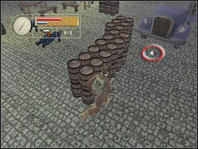 Podchodzimy do ciężarówki i zabieramy korbkę leżącą przed nią. - [Solucja] GERMAN TOWN cz.5 - II Wojna Światowa: Pilot Down - Na Tyłach Wroga - poradnik do gry