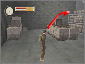 Po rozpoczęciu poziomu kierujemy się w lewo i wbiegamy po schodach (spokojnie - w tym magazynie nikogo nie ma) - [Solucja] DOCKYARD cz.1 - II Wojna Światowa: Pilot Down - Na Tyłach Wroga - poradnik do gry