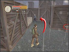 Czekamy, aż marynarz przejdzie i idziemy za nim. - [Solucja] DOCKYARD cz.5 - II Wojna Światowa: Pilot Down - Na Tyłach Wroga - poradnik do gry