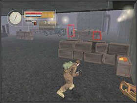 Uważamy na marynarza chodzącego przy ciężarówce i kolejnej ściance ze skrzynek, gdy dochodzi do jej prawej krawędzi patrzy się w tą stronę. Jeśli się nie patrzy my podchodzimy trochę dalej. - [Solucja] DOCKYARD cz.7 - II Wojna Światowa: Pilot Down - Na Tyłach Wroga - poradnik do gry