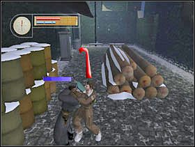 W odpowiednim momencie za nim ruszamy, dusimy go i kończymy poziom. - [Solucja] INDUSTRIAL DISTRICT cz.4 - II Wojna Światowa: Pilot Down - Na Tyłach Wroga - poradnik do gry