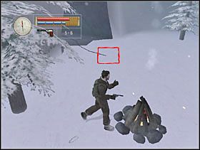 Wybiegamy z pomieszczenia i biegniemy na drabinkę linową. Wchodzimy n górę, podbiegamy do ogniska, a następnie używamy detonatora na kablach. - [Solucja] SIEGFRIED FOREST cz.4 - II Wojna Światowa: Pilot Down - Na Tyłach Wroga - poradnik do gry