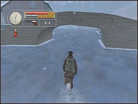 Przebiegamy pod mostem i za młynem wodnym skręcamy w lewo. - [Solucja] SIEGFRIED FOREST cz.5 - II Wojna Światowa: Pilot Down - Na Tyłach Wroga - poradnik do gry