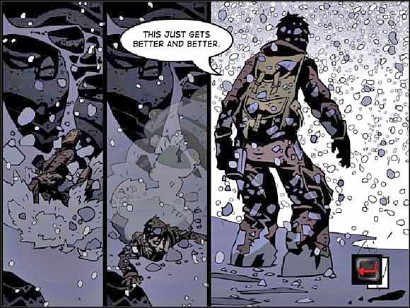 Trafiamy w sam środek śnieżycy, co niestety sprawia, że nasza wytrzymałość niesamowicie szybko spada - [Solucja] WILDERNESS cz.1 - II Wojna Światowa: Pilot Down - Na Tyłach Wroga - poradnik do gry