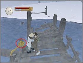 Dusimy go i odwiązujemy linę. Z kłód utworzył się most na południu. - [Solucja] WILDERNESS cz.3 - II Wojna Światowa: Pilot Down - Na Tyłach Wroga - poradnik do gry