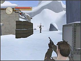 Czekamy, aż z domku wyjdzie jeden szeregowiec. Wtedy wychylamy się, z wyciągniętym pistoletem i eliminujemy Niemca. - [Solucja] OCCUPIED FORT cz.2 - II Wojna Światowa: Pilot Down - Na Tyłach Wroga - poradnik do gry