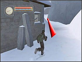 Za chatką biegniemy ścieżką przy zboczu do góry. - [Solucja] OCCUPIED FORT cz.2 - II Wojna Światowa: Pilot Down - Na Tyłach Wroga - poradnik do gry