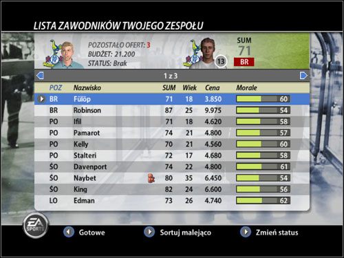 Trzecim - swoją drogą, bardzo ciekawym - sposobem na pozyskanie dobrego gracza jest wysłanie na poszukiwania talentów naszego skauta - Transfery | Tryb menedżerski FIFA 06 - FIFA 06 - poradnik do gry