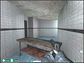 Dopiero potem wróć się do recepcji, wejdź na schody i otwórz podwójne drzwi - Punkt początkowy (1) | Interwał 01 | FEAR - F.E.A.R.: First Encounter Assault Recon - poradnik do gry