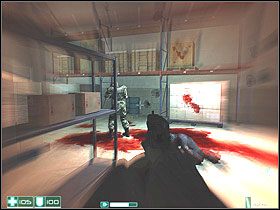 Wysłuchaj konającego strażnika, a następnie zapisz grę - Pierwsze spotkanie (1) | Interwał 02 | FEAR - F.E.A.R.: First Encounter Assault Recon - poradnik do gry