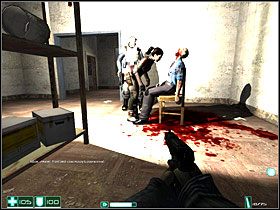 Skręć w prawo i idź w miejsce widoczne na prawym obrazku - Punkt początkowy (2) | Interwał 01 | FEAR - F.E.A.R.: First Encounter Assault Recon - poradnik do gry