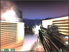 Po chwili drzwi się otworzą i wybiegnie z nich dwóch kolejnych strażników - Ślepa strona (2) | Interwał 05-B | FEAR - F.E.A.R.: First Encounter Assault Recon - poradnik do gry