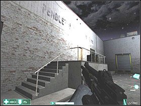 Zapisz grę - tu znów ciężarówka wyjedzie z piskiem opon i zacznie na ciebie jechać - Wejście (2) | Interwał 08-B | FEAR - F.E.A.R.: First Encounter Assault Recon - poradnik do gry