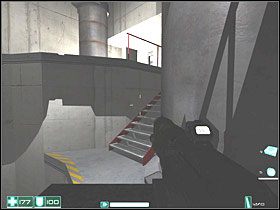 Zejdź na dół, pod urządzenie i idź korytarzem aż dojdziesz do przycisku - Obejście (3) | Interwał 09-B | FEAR - F.E.A.R.: First Encounter Assault Recon - poradnik do gry