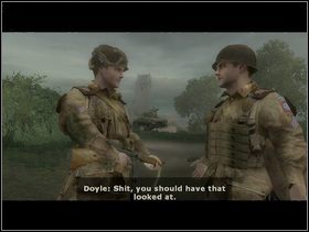 Aby zakończyć rozdział spotkaj się z Doylem, szukaj go na wschodzie. - [Solucja] Rozdział 9 Baupte cz.2 - Brothers in Arms: Earned in Blood - poradnik do gry