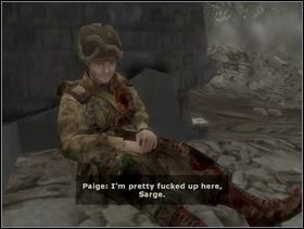 Oszołomionego spod ostrzału wyciągnie Cię Paige, który jednak po chwili skona, sam ciężko ranny po wybuchu. - [Solucja] Rozdział 13 The All Americans Part 2 cz.2 - Brothers in Arms: Earned in Blood - poradnik do gry
