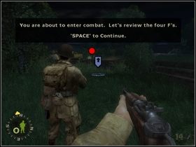 Zapoznaj się z tymi nowymi informacjami a następnie rozkaż kumplom zająć pozycję za płotkiem (tak jak widzisz na o obrazku) i stamtąd przygwożdzić ogniem Szkopów... - [Solucja] Rozdział 1 Roses all the way cz.2 - Brothers in Arms: Earned in Blood - poradnik do gry