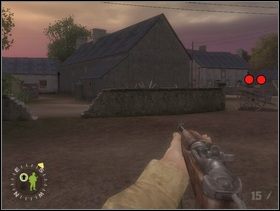 Następnie ruszaj tam skąd wybiegli ci ostatni Niemcy jednak kiedy wbiegniesz na placyk między budynkami nie zatrzymuj się tylko biegnij dalej, przez dziurę w murze, koło domu a potem miń lewą stroną stodołę/stajnię i ... - [Solucja] Rozdział 2 Action at St. Martin cz.1 - Brothers in Arms: Earned in Blood - poradnik do gry