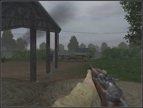 Możesz też, po przyciśnięciu Szwabów do ziemi ogniem sekcji wsparcia, ruszyć do szturmu z resztą swoich ludzi bo raczej nie masz tutaj możliwości obejścia Niemców i wykończenia ich z flanki. - [Solucja] Rozdział 3 Three Patrol Action cz.2 - Brothers in Arms: Earned in Blood - poradnik do gry