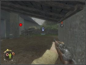 Powinieneś ich obejść z lewej strony (używając sekcji wsparcia do przyduszenia ich ogniem do ziemi) tak aby jak najszybciej wyjść z pola ostrzału karabinu maszynowego na transporterze. - [Solucja] Rozdział 3 Three Patrol Action cz.3 - Brothers in Arms: Earned in Blood - poradnik do gry