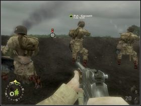 Obróć się w lewo i ruszaj z sekcją wsparcie do najbliższego leja. Każ żołnierzom przydusić stąd ogniem Niemiaszków siedzących w leju w pobliżu pierwszego zasobnika. - [Solucja] Rozdział 4 Hells Corners cz.1 - Brothers in Arms: Earned in Blood - poradnik do gry