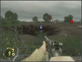 Po zabiciu pierwszych hitlerowców umieść sekcję szturmową w leju, który zajmowali Niemcy ... - [Solucja] Rozdział 4 Hells Corners cz.1 - Brothers in Arms: Earned in Blood - poradnik do gry