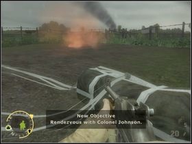 oznacz pomarańczowym dymem ostatni zasobnik i otrzymasz nowe zadanie - spotkać się z pułkownikiem Johnsonem - [Solucja] Rozdział 4 Hells Corners cz.2 - Brothers in Arms: Earned in Blood - poradnik do gry
