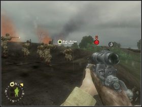 Potem dołącz do swoich żołnierzy w kraterze, powinni oni ostrzeliwać Niemiaszków (dwie sekcje) znajdujących się naprzeciw nich. - [Solucja] Rozdział 4 Hells Corners cz.3 - Brothers in Arms: Earned in Blood - poradnik do gry