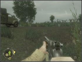 Sam, razem z sekcją szturmową, obejdź Niemców z lewej strony. - [Solucja] Rozdział 4 Hells Corners cz.4 - Brothers in Arms: Earned in Blood - poradnik do gry