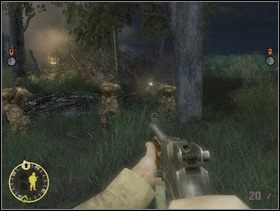 ... ruszaj prosto w kierunku nieprzyjaciela ale po kilku metrach skręć w lewo i schowaj się za leżącym pniem. Każ kolegom ostrzeliwać Fryców po lewej (czołg cały czas strzela do tych na wprost) ... - [Solucja] Rozdział 5 Chateau Colombieres cz.2 - Brothers in Arms: Earned in Blood - poradnik do gry