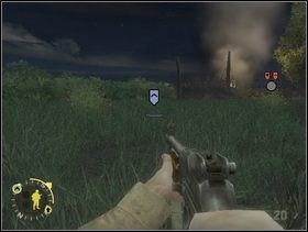 Wówczas ustaw czołg po lewej i na wprost MG42 ale tak aby był zasłonięty żywopłotem przed Niemcami do których aktualnie strzelają Twoi ludzie. Każ mu rozpocząć ostrzał ckmu. - [Solucja] Rozdział 5 Chateau Colombieres cz.3 - Brothers in Arms: Earned in Blood - poradnik do gry