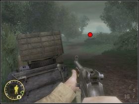 Teraz zasuwaj do ciężarówki (uważaj na czołg, który może wyjechać naprzeciwko, na tego drugiego też, rzecz jasna, miej baczenie), piorunem weż Panzerfaust (pozbywając się któregoś z karabinów) i .... - [Solucja] Rozdział 6 Bloody Gulch cz.3 - Brothers in Arms: Earned in Blood - poradnik do gry