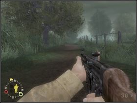 a za nim dróżkę prowadzącą do okopów, w których zaczynałeś rozdział - [Solucja] Rozdział 6 Bloody Gulch cz.3 - Brothers in Arms: Earned in Blood - poradnik do gry